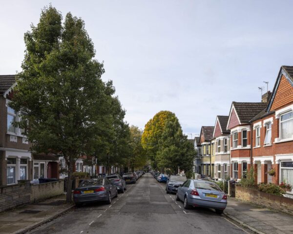 A street lined with houses